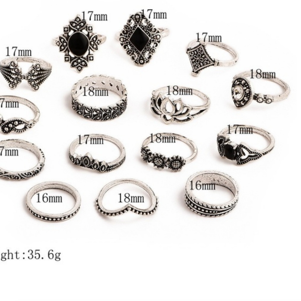 boho ring set - Picture 5 of 5